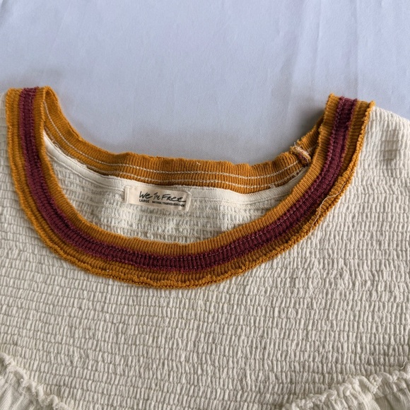 Free People We The Free MVP Tee Vintage White Combo Size Large - Picture 6 of 8